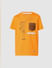GARFIELD Orange Printed Cotton T-shirt_415259+7