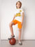 GARFIELD Orange Printed Shorts_415261+1