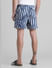 Blues Striped Print Swim Shorts_415302+3
