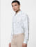 White Abstract Print Full Sleeves Shirt_383647+3