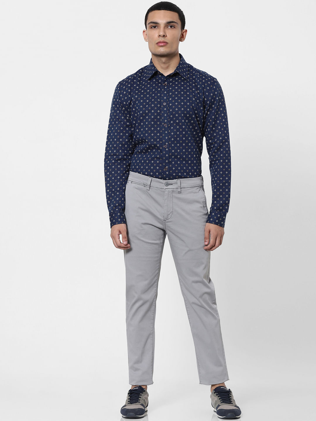 Dressing Light Blue Shirt Gray Pants Stock Photo 178300418  Shutterstock
