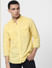 Yellow Full Sleeves Washed Linen Shirt_383640+2