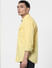 Yellow Full Sleeves Washed Linen Shirt_383640+3