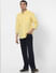 Yellow Full Sleeves Washed Linen Shirt_383640+6