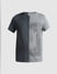 UNMATCHED by JACK&JONES Grey Printed Acid Washed T-shirt_412412+7