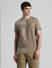UNMATCHED by JACK&JONES Brown Printed Acid Washed T-shirt_412413+2