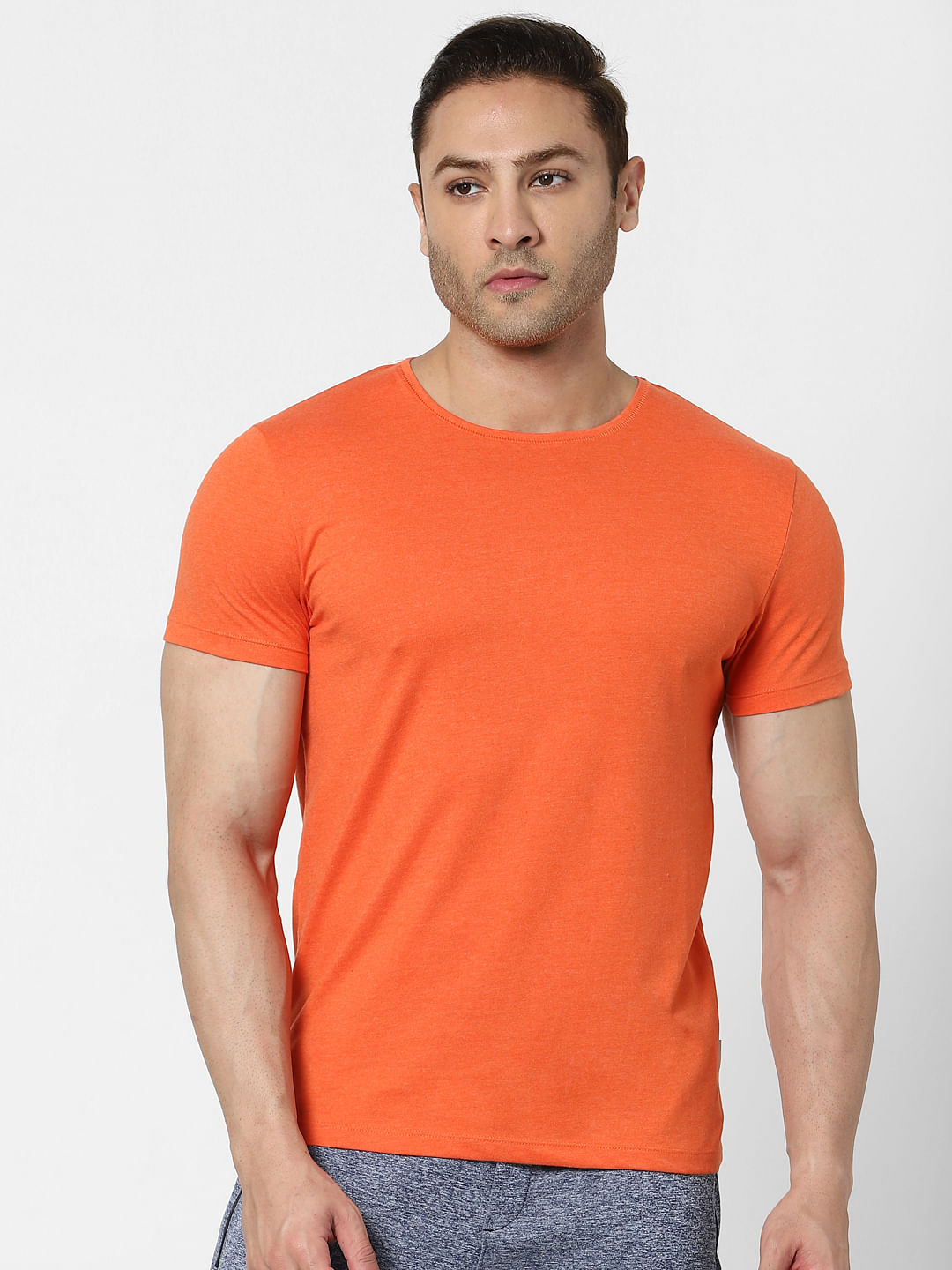 Orange colour outlet t shirt