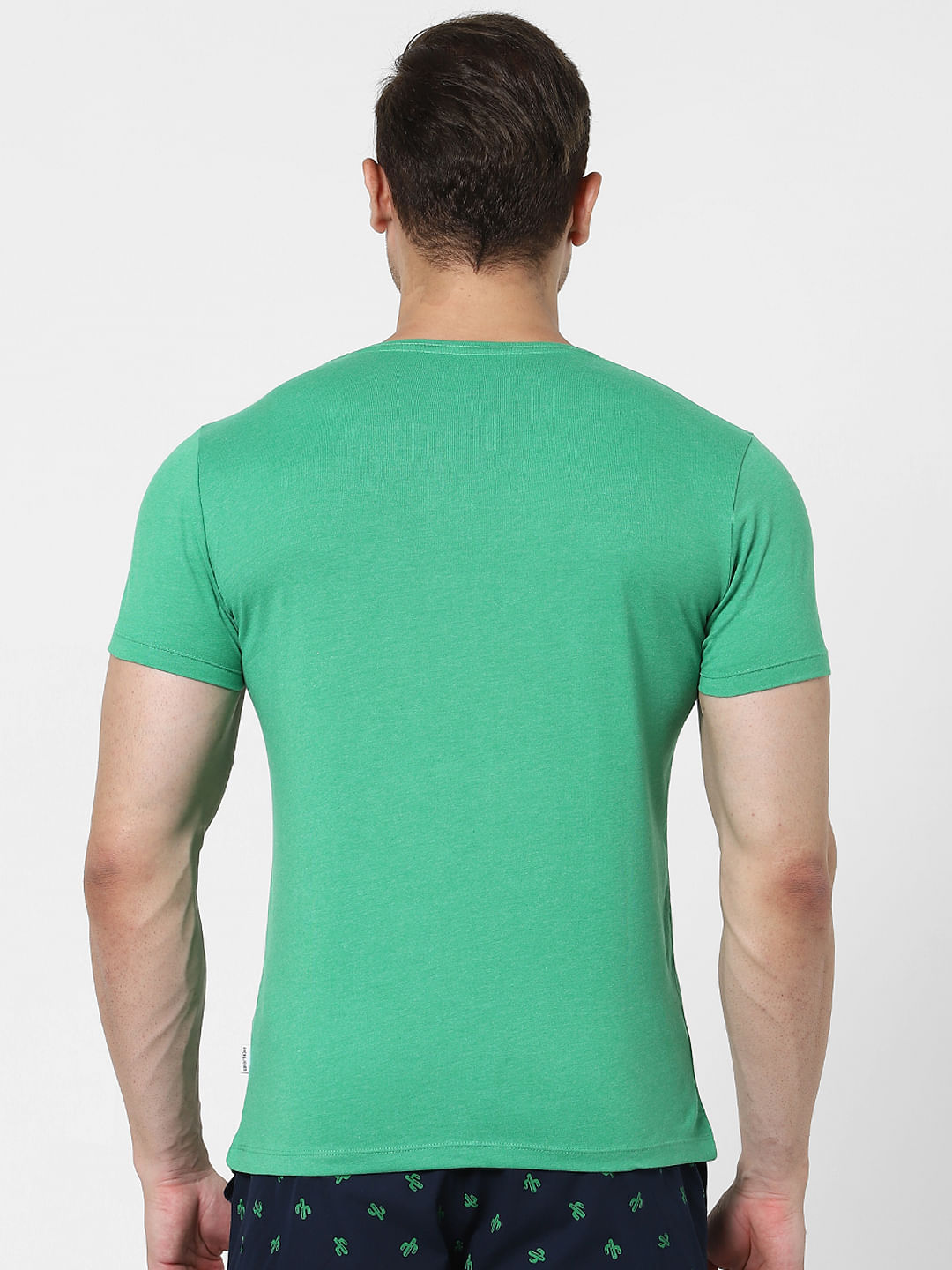 Blue green t shirt outlet plain