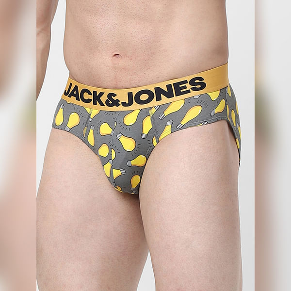 BESTSELLER CLOTHING Grey Graphic Print Briefs