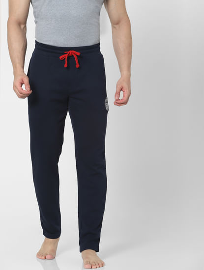 Blue Mid Rise Trackpants