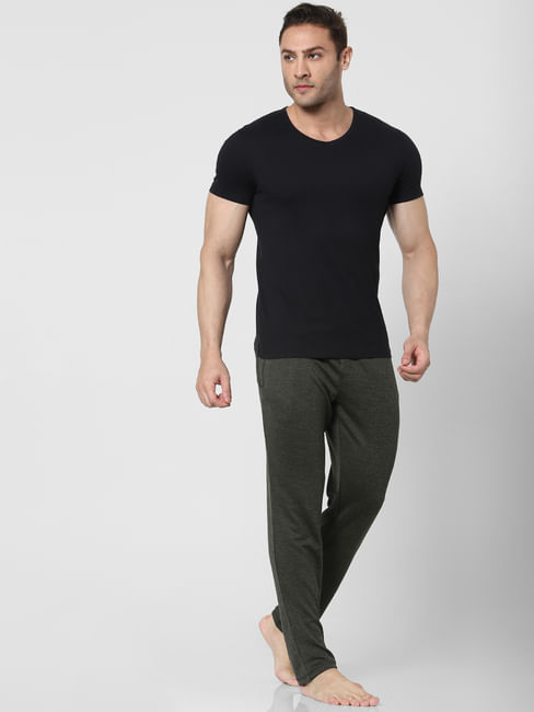 Green Mid Rise Trackpants