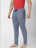 Blue Mid Rise Trackpants_389323+3