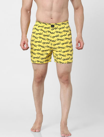 Yellow Printed Boxers