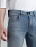 Blue Low Rise Washed Ben Skinny Jeans_410868+4