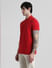 Red Knitted Polo T-shirt_410872+3