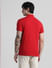 Red Knitted Polo T-shirt_410872+4