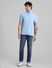 Light Blue Knitted Polo T-shirt_410874+6
