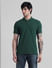 Dark Green Knitted Polo T-shirt_410876+2