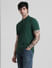 Dark Green Knitted Polo T-shirt_410876+3