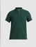Dark Green Knitted Polo T-shirt_410876+7