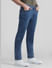Blue Low Rise Washed Ben Skinny Jeans_410891+2