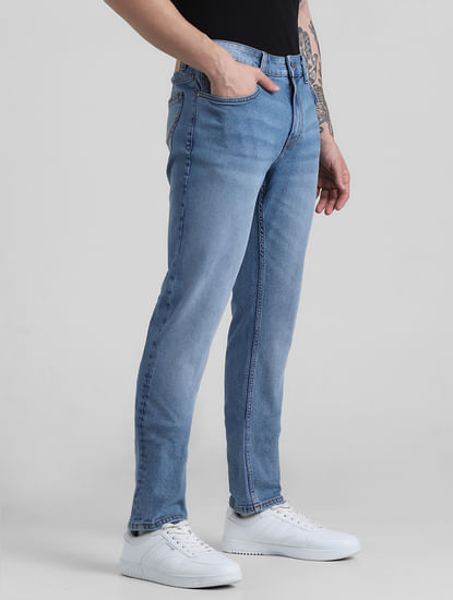 Light Blue Low Rise Washed Ben Skinny Jeans