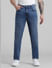 Light Blue Low Rise Washed Ben Skinny Jeans_410899+1