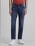 Dark Blue Mid Rise Clark Regular Fit Jeans_410902+1