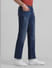Dark Blue Mid Rise Clark Regular Fit Jeans_410902+2