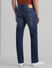 Dark Blue Mid Rise Clark Regular Fit Jeans_410902+3
