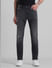 Black Low Rise Distressed Glenn Slim Fit Jeans_410907+1