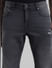 Black Low Rise Distressed Glenn Slim Fit Jeans_410907+4