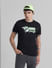 Black Logo Print Crew Neck T-shirt_410913+1