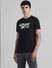 Black Logo Print Crew Neck T-shirt_410913+2