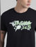 Black Logo Print Crew Neck T-shirt_410913+5
