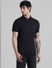 Black Zip Detail Polo T-shirt_410916+2