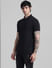 Black Zip Detail Polo T-shirt_410916+3