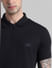 Black Zip Detail Polo T-shirt_410916+5