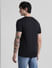 Black Logo Branding Crew Neck T-shirt_410919+4