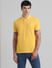 Yellow Contrast Tipping Polo T-shirt_410925+2