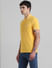 Yellow Contrast Tipping Polo T-shirt_410925+3