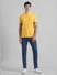 Yellow Contrast Tipping Polo T-shirt_410925+6