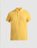 Yellow Contrast Tipping Polo T-shirt_410925+7