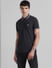 Black Contrast Tipping Polo T-shirt_410927+2