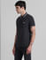 Black Contrast Tipping Polo T-shirt_410927+3