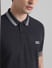 Black Contrast Tipping Polo T-shirt_410927+5