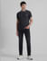 Black Contrast Tipping Polo T-shirt_410927+6