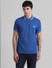 Blue Contrast Tipping Polo T-shirt_410929+2