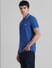 Blue Contrast Tipping Polo T-shirt_410929+3