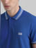 Blue Contrast Tipping Polo T-shirt_410929+5